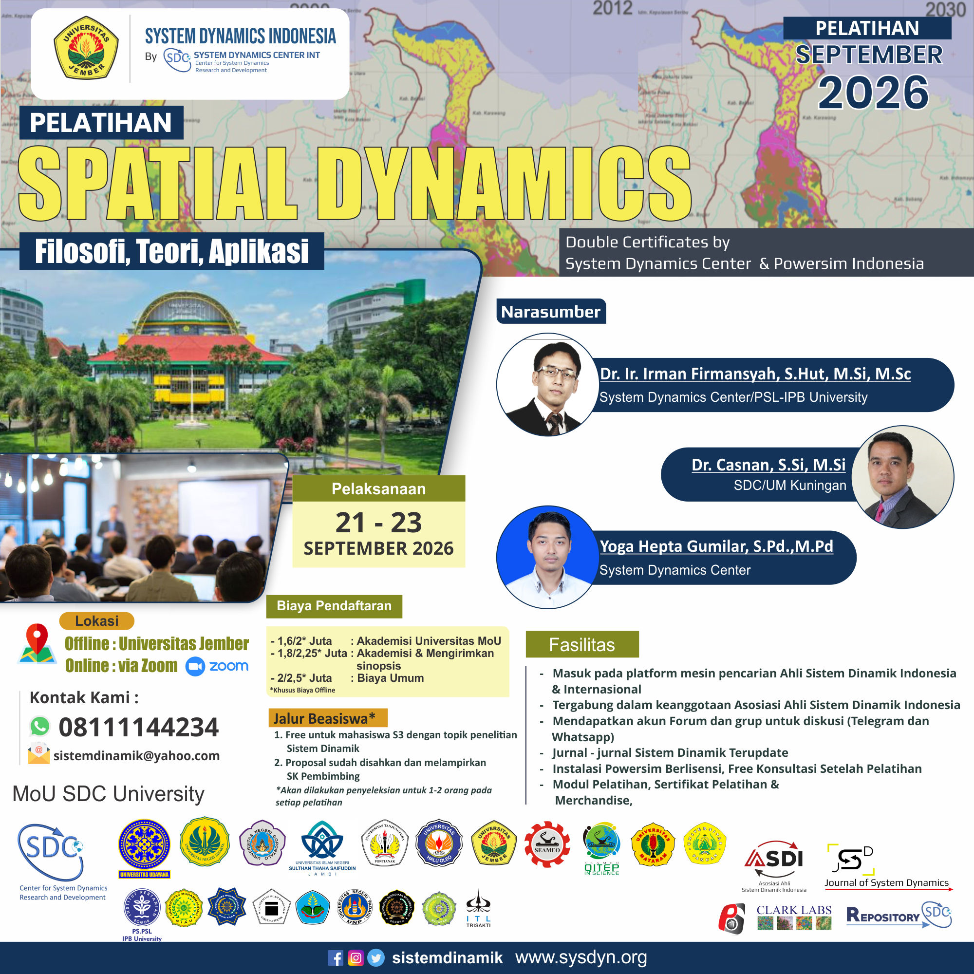 Pelatihan System Dynamics Spasial Dinamik 21-23 September 2026